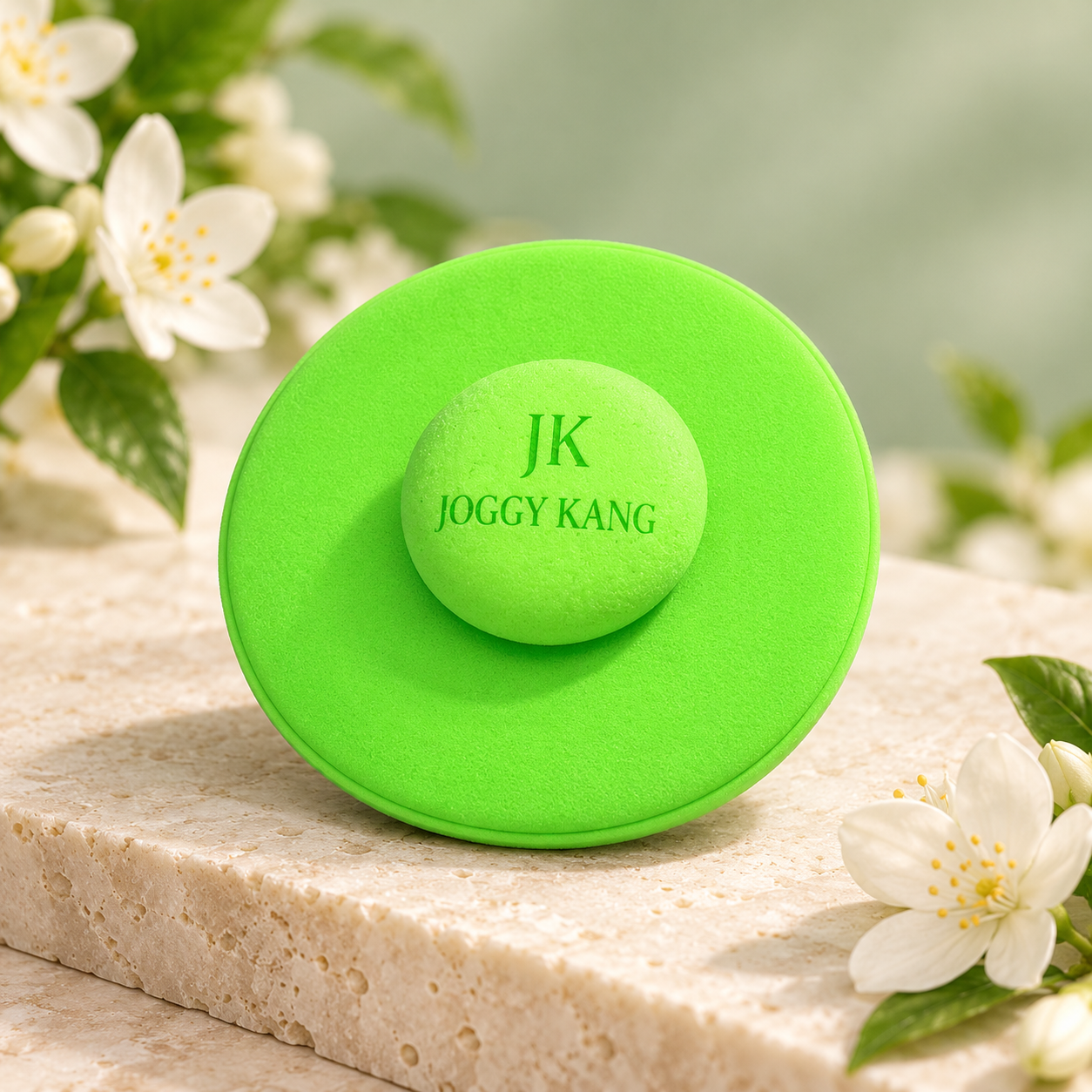 Green Disc Makeup Sponge – Black Travel Case