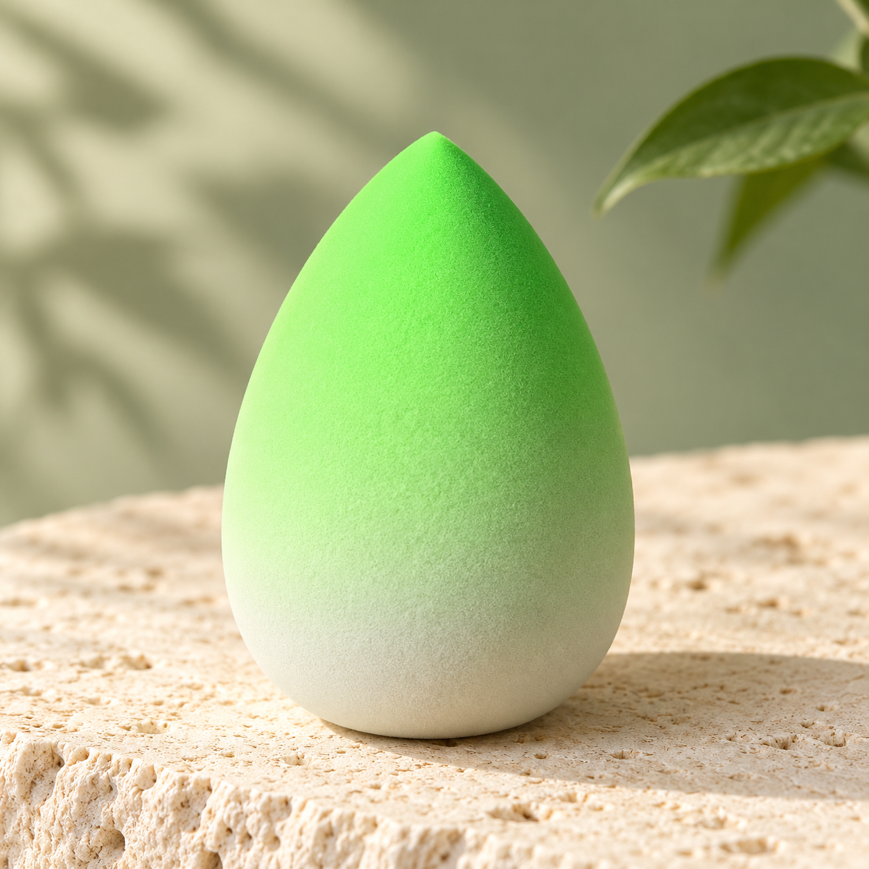Green Ombré Makeup Sponge – Cream Dome Case - Image 3