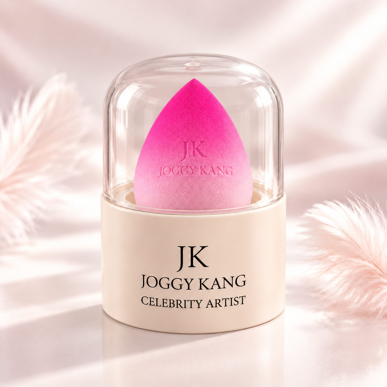 Hot Pink Ombré Makeup Sponge – Cream Dome Case