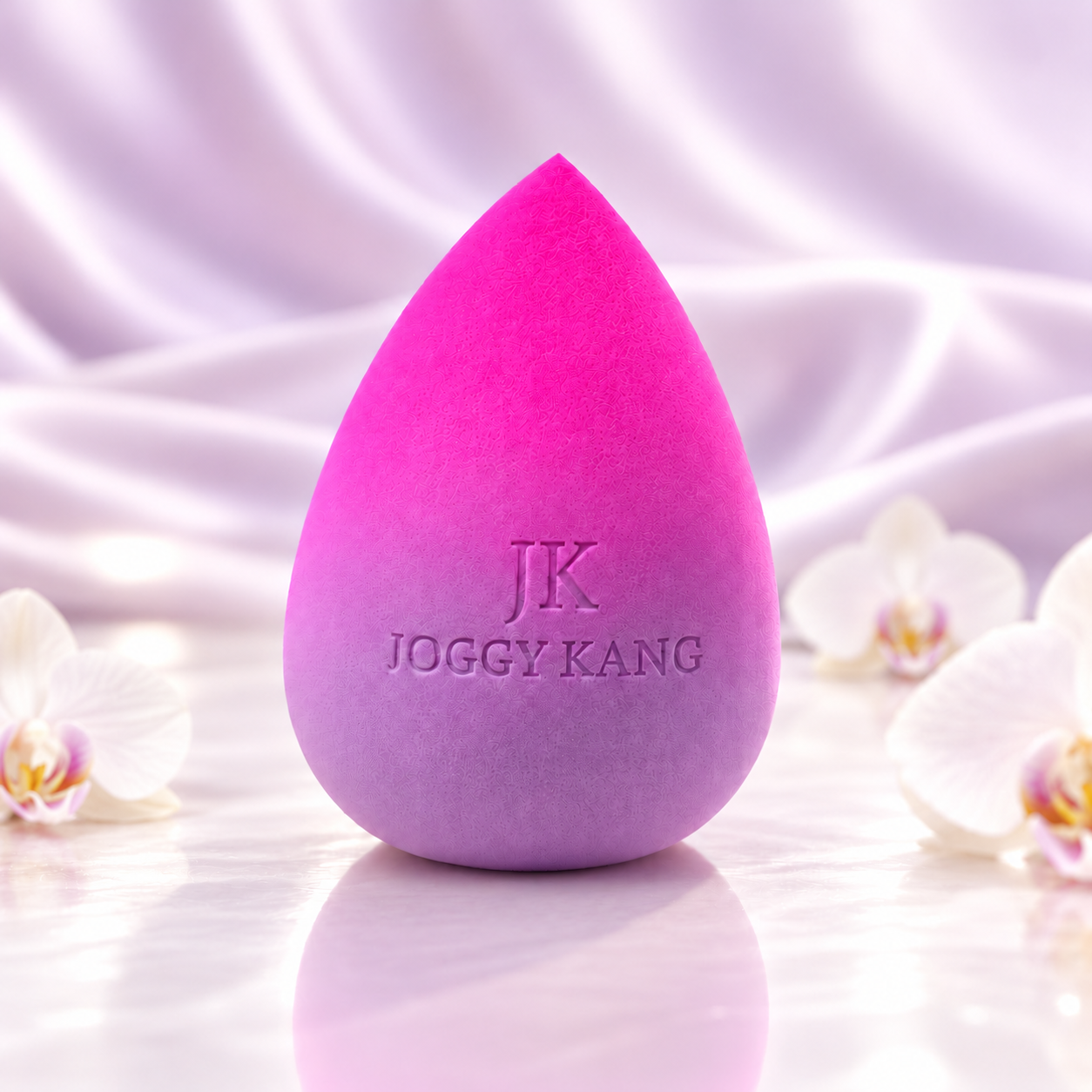 Pink & Lilac Ombré Makeup Sponge – Black Travel Case